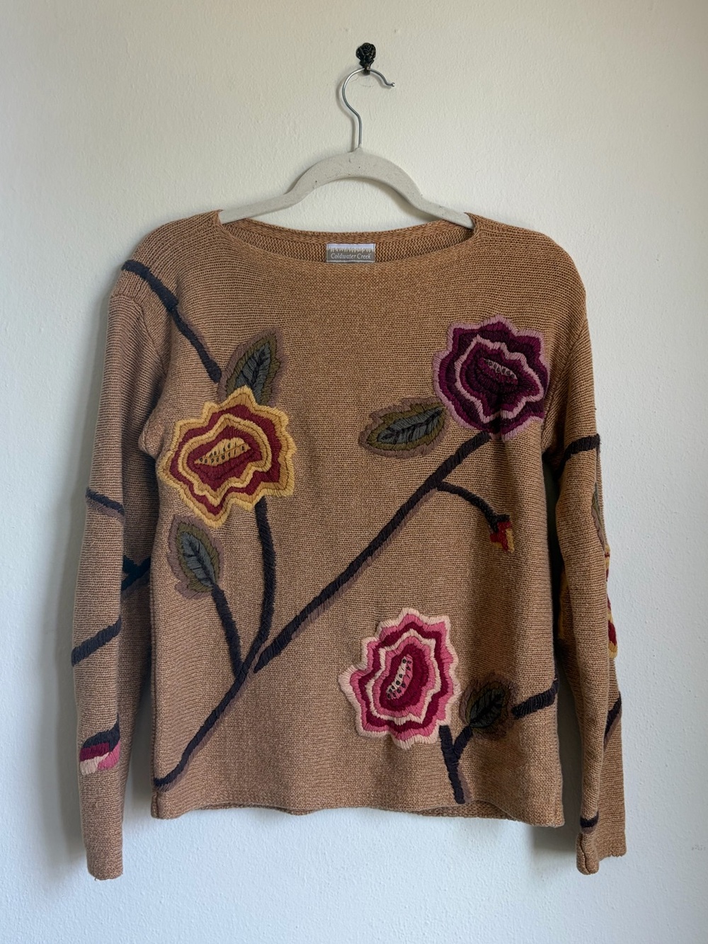 Coldwater Creek Knit Floral Sweater